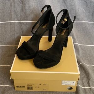 Michael Kors Black Suede Platforms